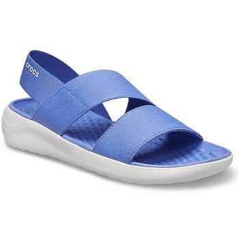 Crocs LiteRide Stretch Modre - Damske Sandále